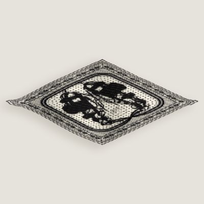シルクバンダナ 《星降る渓谷》 - ホワイト | Hermès - エルメス-公式 