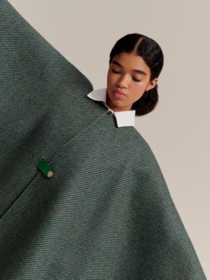 Wool and linen cape, View: Worn, worn, view 7 of 7