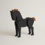 Small decorative horse, noir/pain d'épice