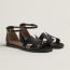 Santorini sandal, noir
