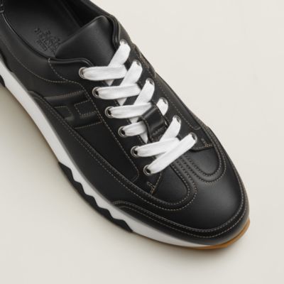 エルメス ブラック レザー メンズ　スニーカー【peony♡様ご購入用】 エルメス ブラック レザー メンズ スニーカー【peony♡様ご購入