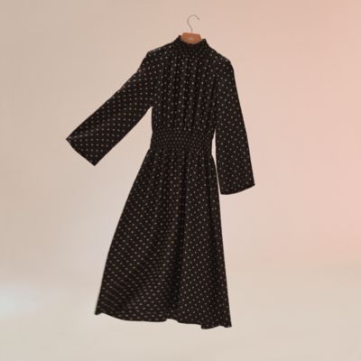 DOT JACQUARD SMOCK TOPS ブラウス 1H0508DZ02_worn_2