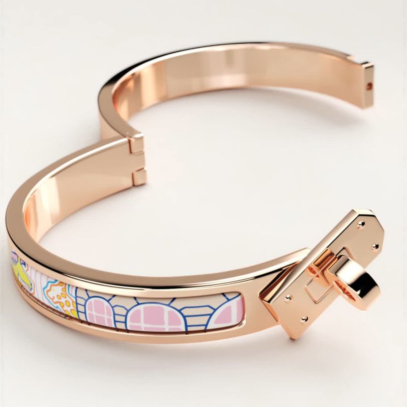 【幸せを呼ぶイエロー】HERMES ブレスレット ミニクリックケリー エナメルブレスレット 《ミニ・クリック・ケリー》 | Hermès