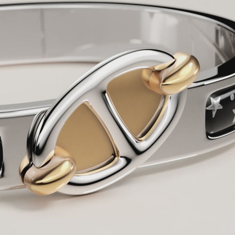 Mini Clic Chaine d'Ancre Gloria Soli bracelet - Black | Hermès