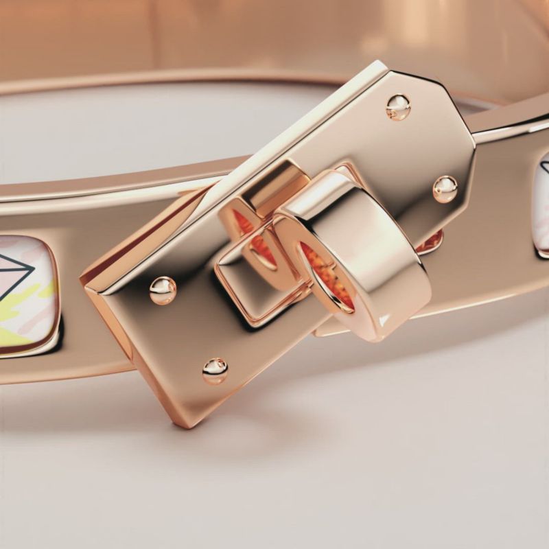 【上品☆】HERMES★ケリー ミニ クリック ブレスレット ☆直営店☆【HERMES】 《ミニ・クリック・ケリー》 ブレスレット
