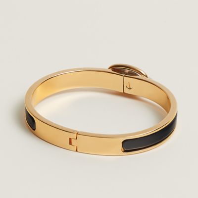 Hermès 'Clic Clac H' Bracelet in Black