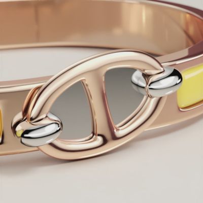 大人気✨HERMES エルメス　バングル　イエロー　ゴールド　レザー 大人気✨HERMES エルメス バングル イエロー ゴールド レザー