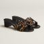 Oasis sandal, gold/noir