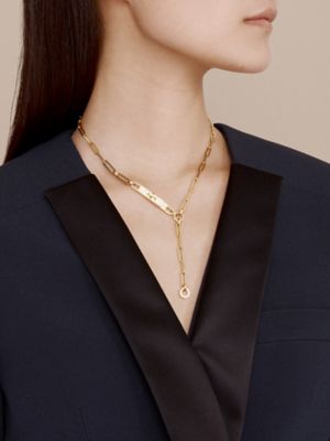 Kelly Chaine lariat necklace, small model, View: Worn, worn, view 2 of 2