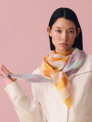 Vichy scarf 120, View: Worn, worn, view 2 of 3