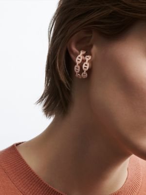 Chaine d'ancre Enchainee 이어링, 보기: 이미지: 제품 착용 이미지, worn, 2개 중 2번째 보기
