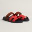 Chypre sandal, rouge cinétique/gold, no stock