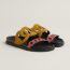 Extra sandal, vert muscade/rose amarante