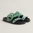 Extra sandal, vert opaline/bleu cristaux