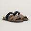 Chypre sandal, étoupe/noir