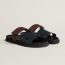 Chypre sandal, marine/marron palissandre