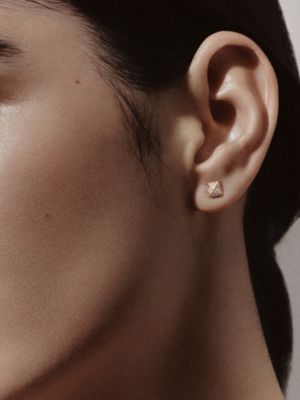 Hermès Clou d'H earrings, View: Worn, worn, view 2 of 2