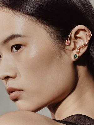 Planètes & Météores left single ear climber earring, View: Worn, worn, view 2 of 2