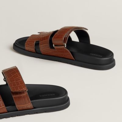 Red - Hermès men's leather sandals and slides | Hermès USA