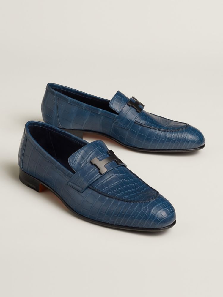 (新品未使用)エルメス　モカシンパリ　ローファー 38 モカシン 《パリ》 - ブルー | Hermès - エルメス-公式サイト