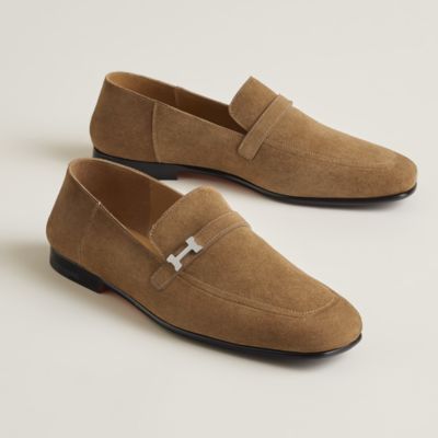 エルメス HERMES 靴 メンズ モカシン ジュリアン ベージュ 42.5新品