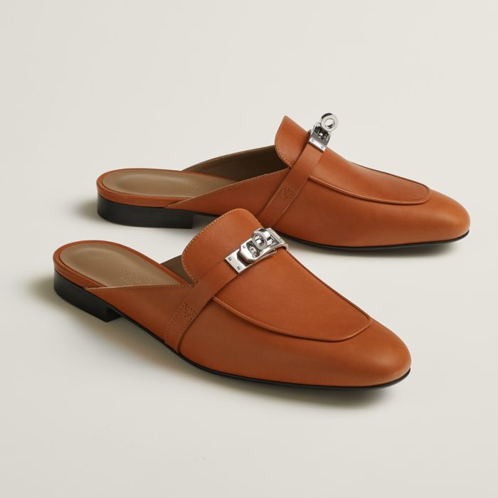 Hermes Oran Burgundy Epsom leather Size 8, Women's Fashion, Footwear, Flats  & Sandals on Carousell