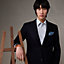24 Brides et Chaines pocket square 45, View: Worn, worn, view 2 of 3