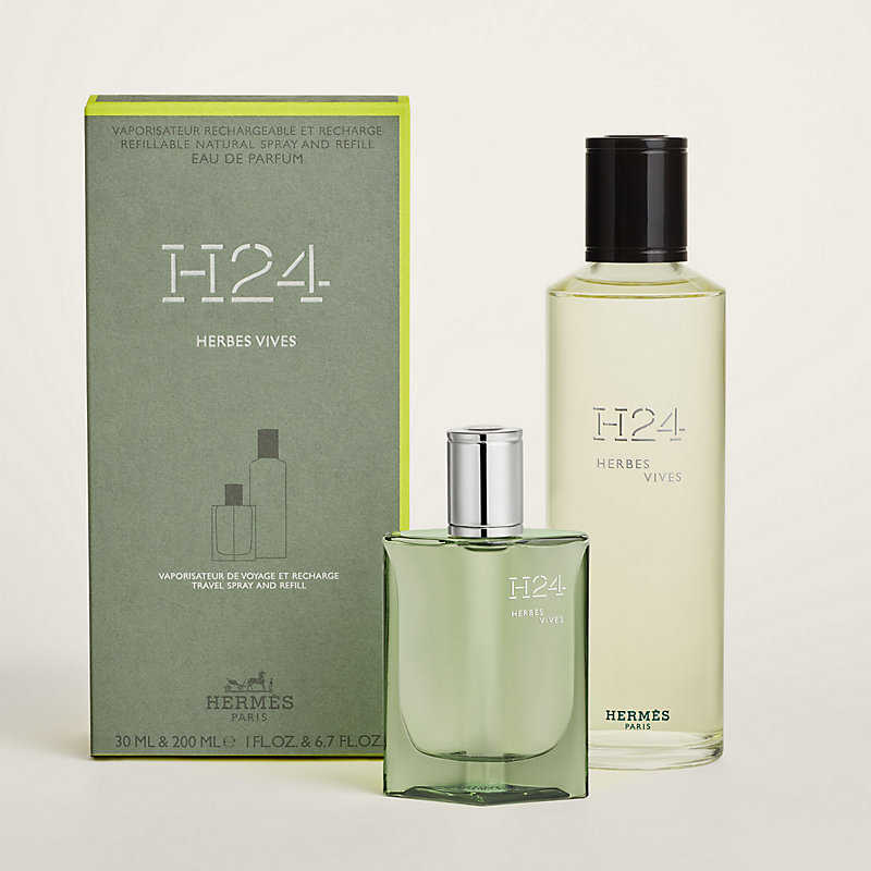 24 Herbes Vives eau de parfum em spray tamanho viagem e refil