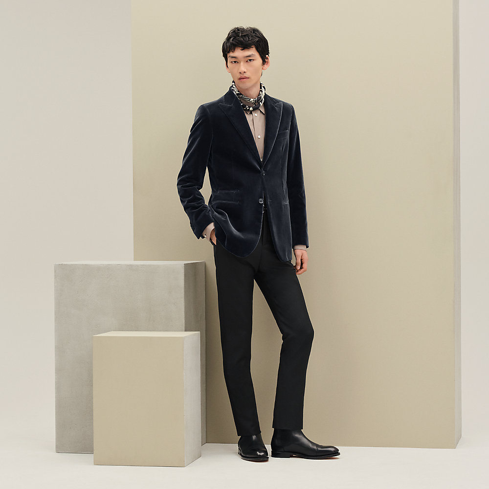 HERMES 25S CROPPED STAND-COLLAR JACKET 444 main image 1
