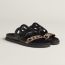 Extra sandal, noir/mordoré