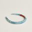 "Sangles en Zigzag Bandana" Elsa headband, bleu jean