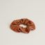 Claudia "Sangles en Zigzag Bandana" scrunchie, gold/rose azalée, no stock