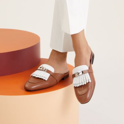 HERMÉS PARIS エルメス ロイヤルミュール おお ホワイト シルバー[正品]