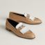 Mocassins Royal, beige argile/blanc