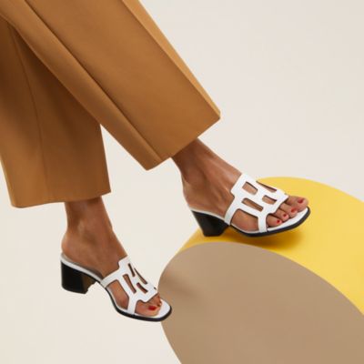 Hermès 2023 Verão novos chinelos frios de sola grossa Casal feminino  chinelos de praia desodorantes velcro sapatos de segundo tio feminino O8AR