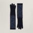 Gants Julia Naoussa, marine/bleu jean