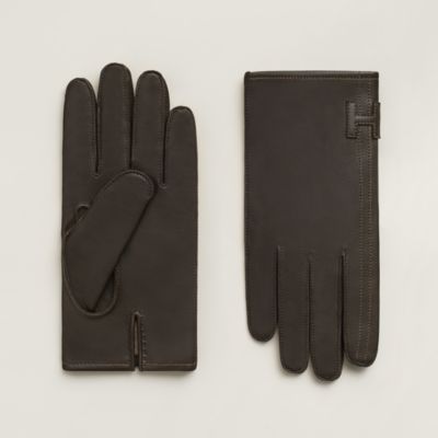 HERMES◇手袋/リオネル/2WAY/グローブ/カシミヤ/カシミア/NVY/メンズ  