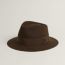 Balthazar H Cut hat, brun brûlé, no stock