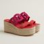 Ithea 30 espadrille, rose bougainvillier/rose vermillon