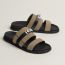 Jackson sandal, beige sable/noir