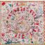 L'Epopee d'Hermes shawl 140, gris chiné/rouge/multicolore, no stock