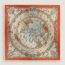 Chorus Stellarum shawl 140, orange/naturel/gris