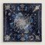 Chorus Stellarum shawl 140, marine/indigo/blanc