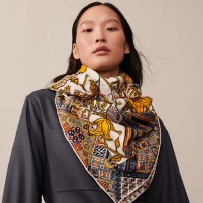 広尾店】美品 エルメス HERMES カシミアマフラー 黒 【15458  