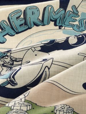 Hermès Locomotion shawl 140, View: Detail, detail, view 3 of 3