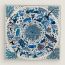 Schal 140 Sous le Charme d'Orphée, gris chiné/bleu électrique, nicht verfügbar