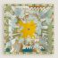 Le Palais des Quatre Vents shawl 140, jaune vif/blanc/multicolore