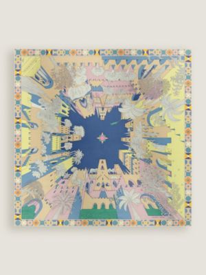 bleu lavande/jaune soufre/rose