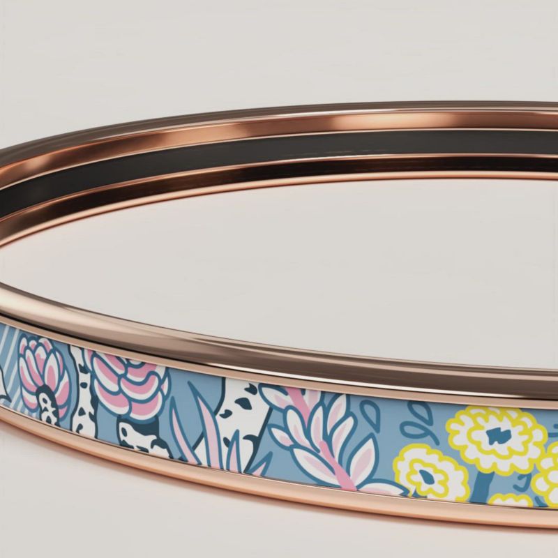 エルメスバングル白地×ブルー系柄 エルメスバングル白地×ブルー系柄