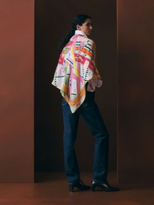Heure de Pointe shawl 140, View: Worn, worn, view 2 of 3
